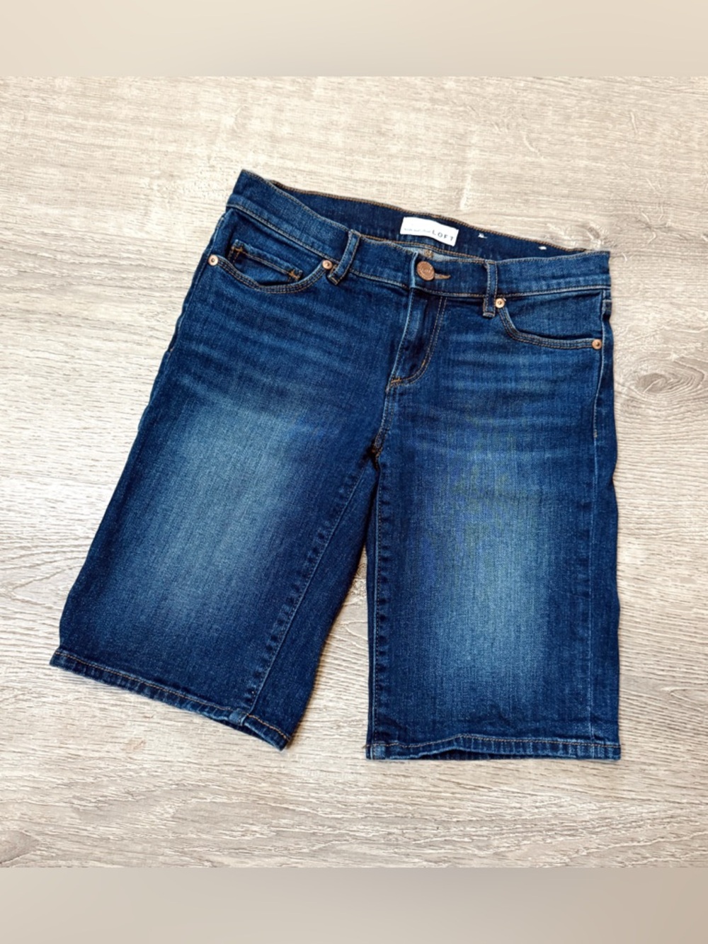 •LOFT• JEAN BERMUDA SHORTS